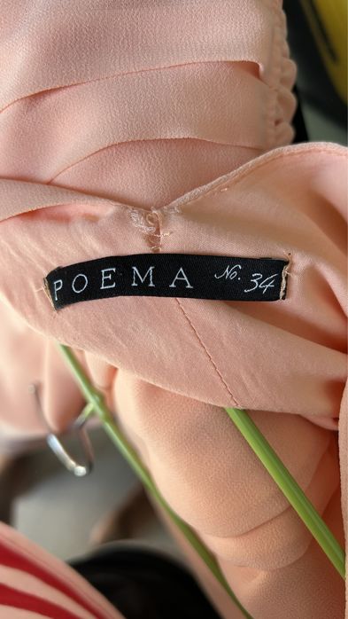 Rochie Poema 34 voal piersica