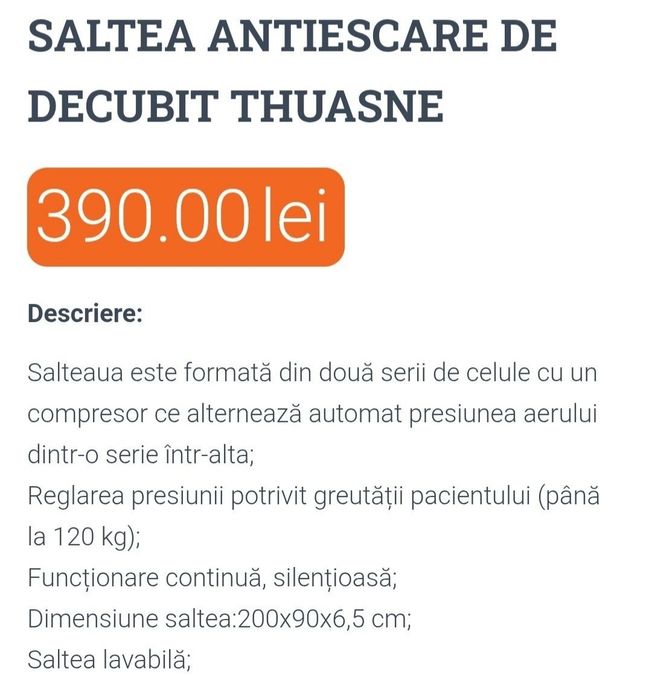 Vând saltea antiescare Thuasne nouă