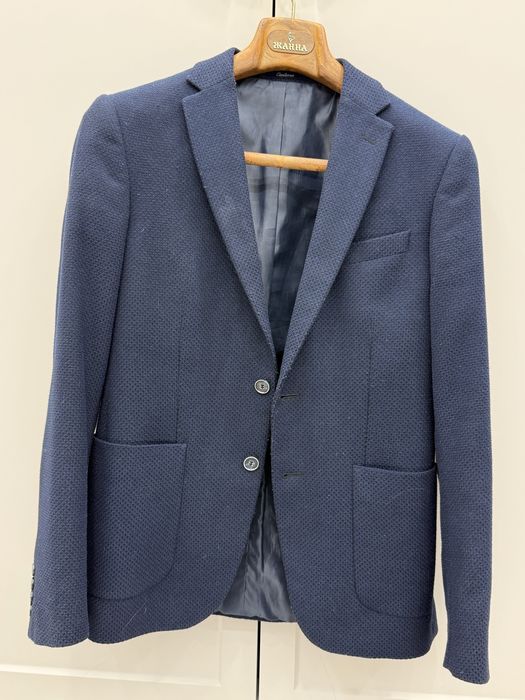 Пиджак темный синий