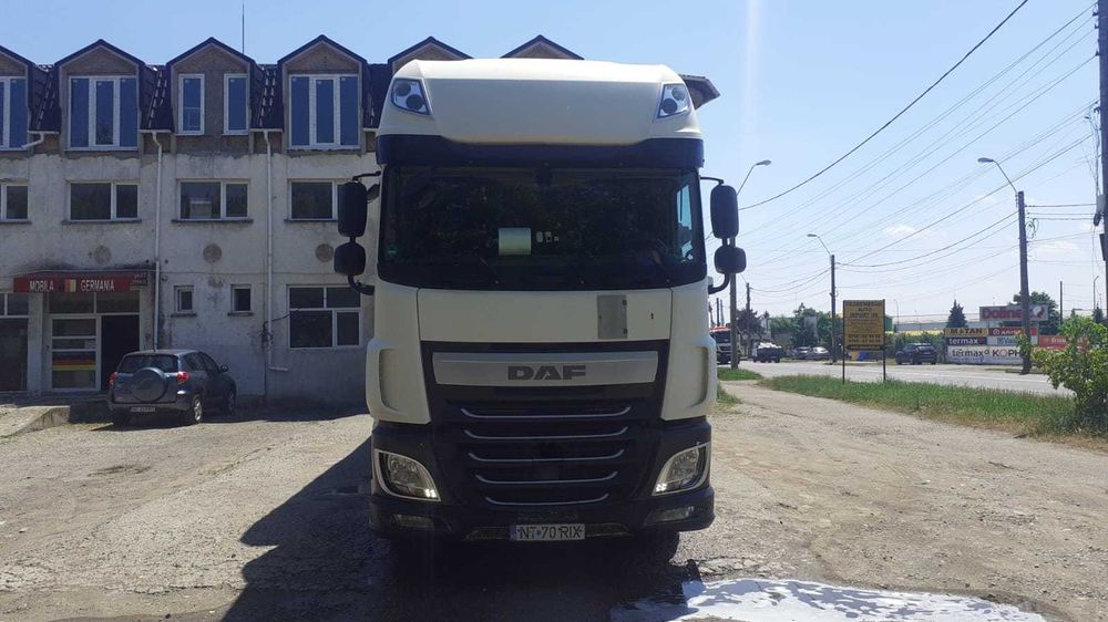 Ansamblu cap tractor Daf XF 460 Low Deck + semiremorca prelata Vario Schmitz 2011 (NT 70 + 36 RIX)