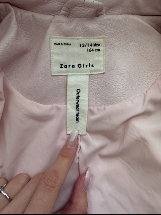 Светло розово кожено яке