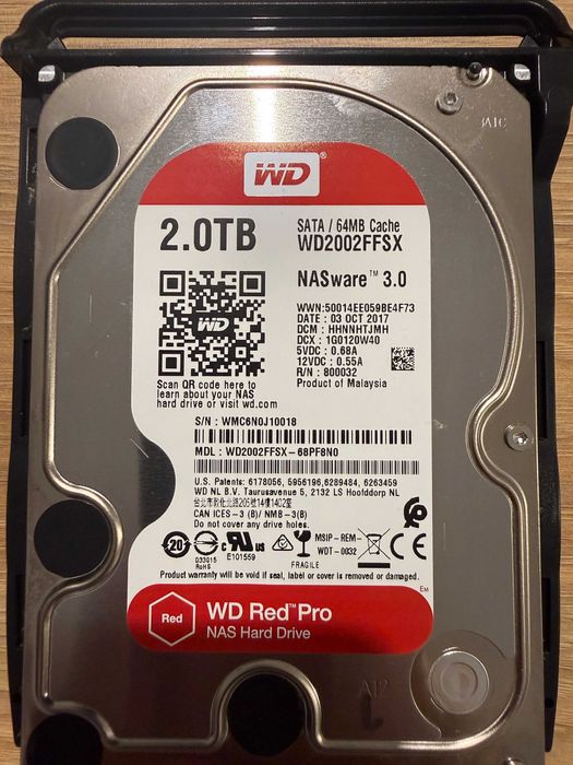 NAS Synology DS216+II 2x2TB WD RED PRO