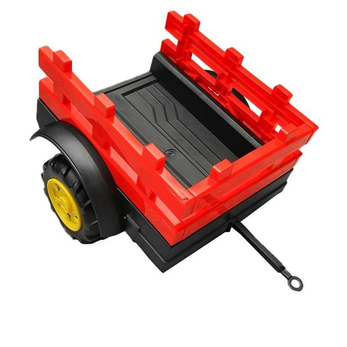 Tractor electric cu remorca telecomanda si baterie pentru copii