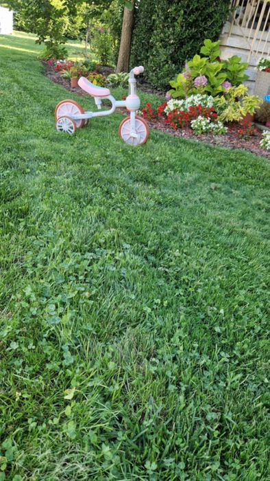 Детска триколка с едно допълнително колело, розова