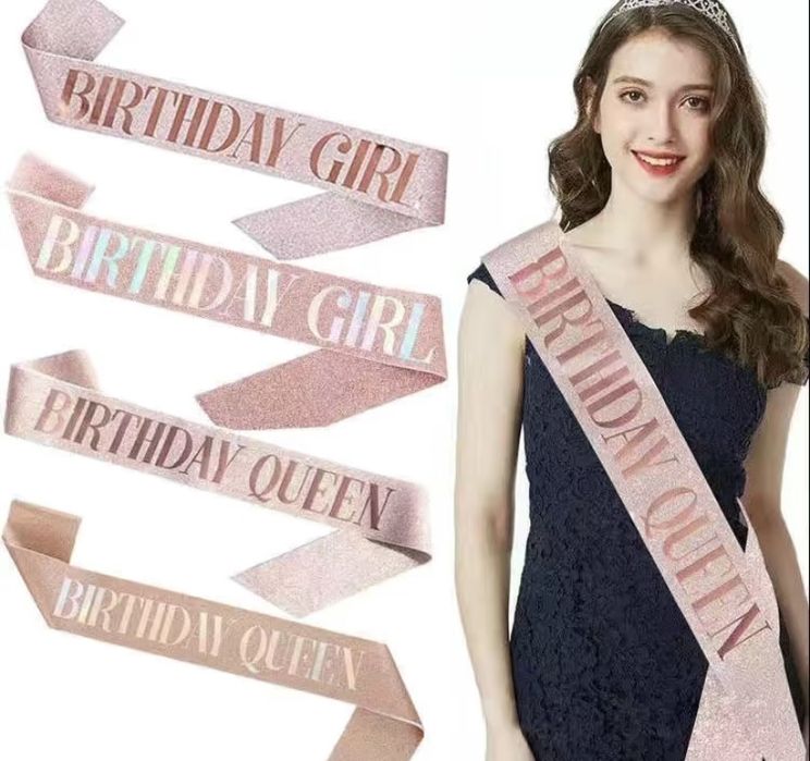 Лента+корона для день рождения