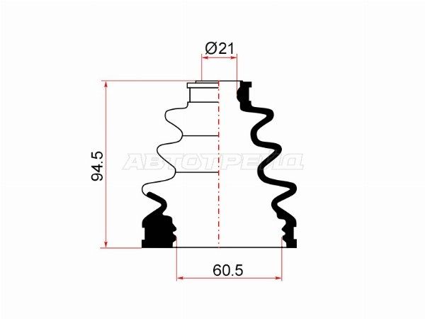 Пыльник ШРУСа, гранты внутренний  Toyota Corolla