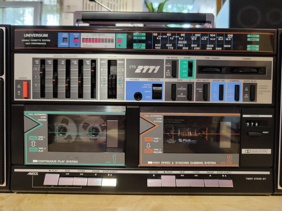 Radiocasetofon Boombox Universum CTR 2771 vintage Ghettoblaster  High perfonmance