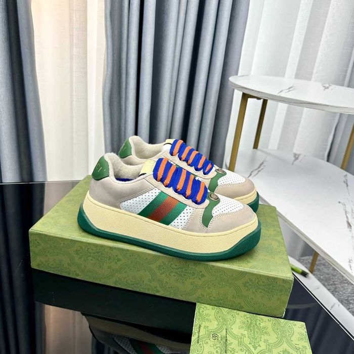 Tenisi Gucci Screener platform verde, marimi 35-40, adidasi Premium