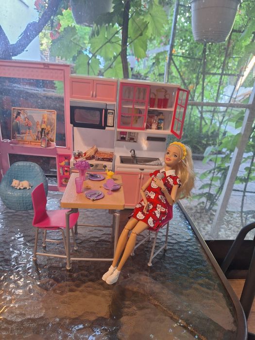 Casa lui Barbie portabilă.