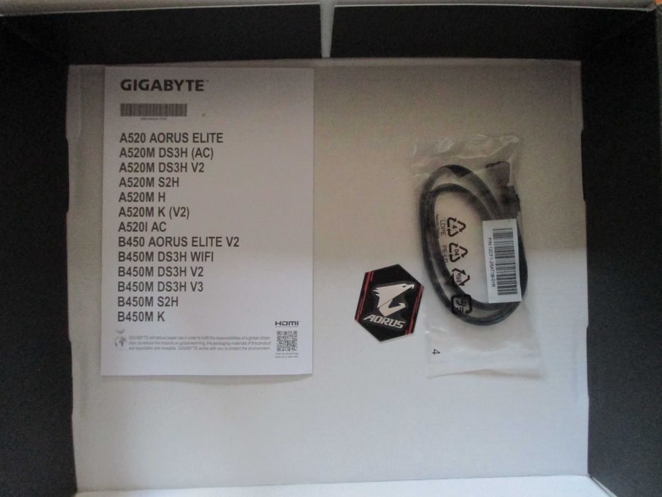 Дънна платка Gigabyte A520 AORUS ELITE, сокет АМ4, НОВА