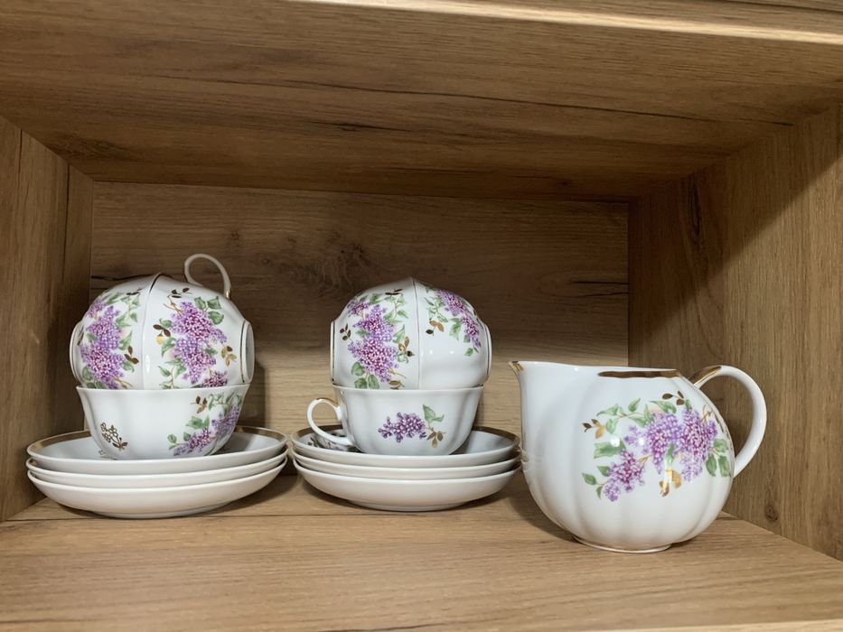 Чайный набор фарфор Сирень