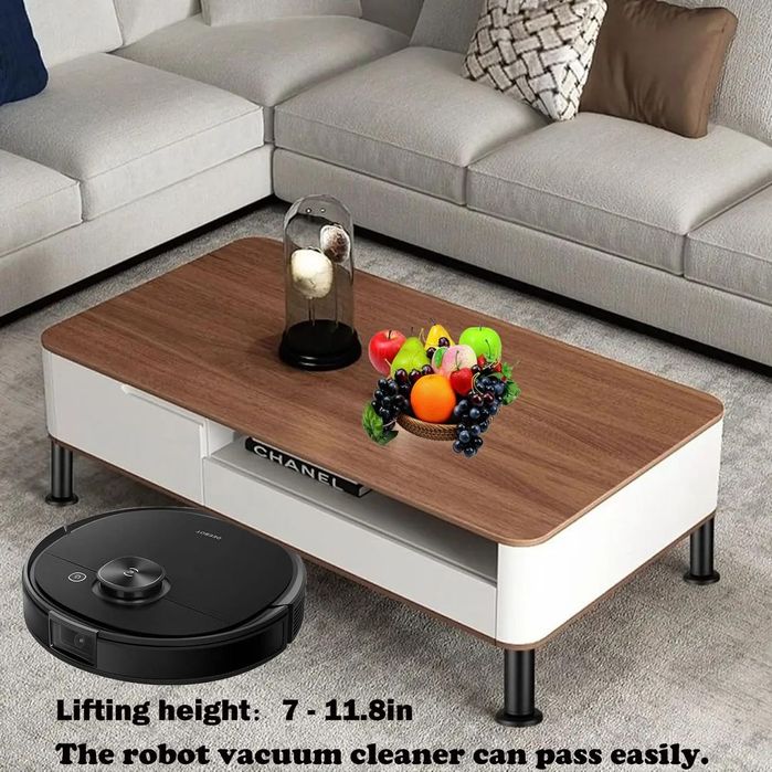 Set 6 Picioare Reglabile Metalice Mobila 18-30 cm Negre