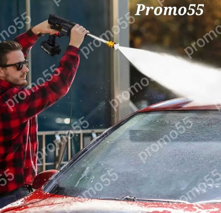 Водоструйка Безжичен Пистолет с Две Батерии 48V за Автомобили и Двор