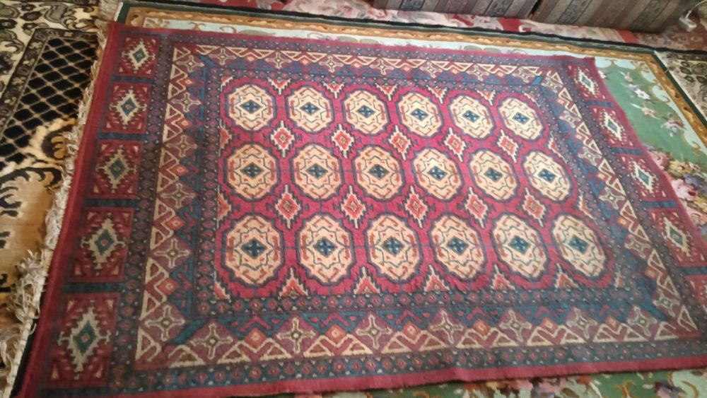 Этно ковер старинный. Шерстяной.