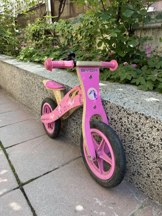 Детско баланс колело BYOX woody pink