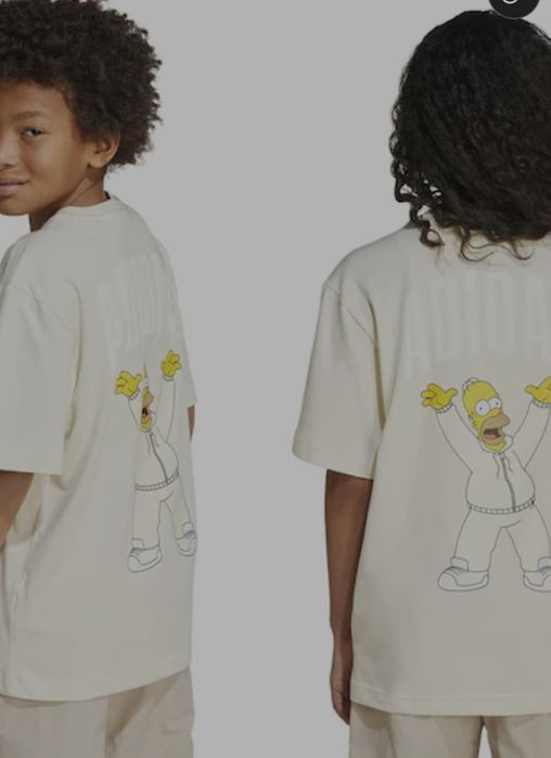 Тениска с шарка на Simpsons Adidas
