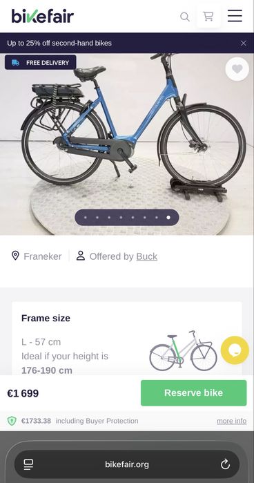 Bicicleta electrica Sparta M8b