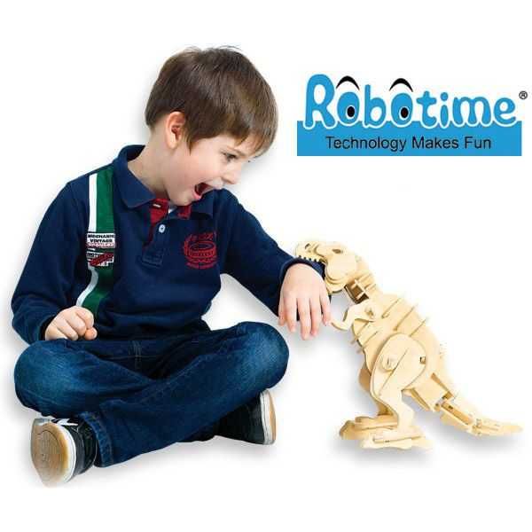 Пъзел 3D динозавър Макет Тиранозавър рекс задейства се с пляскане