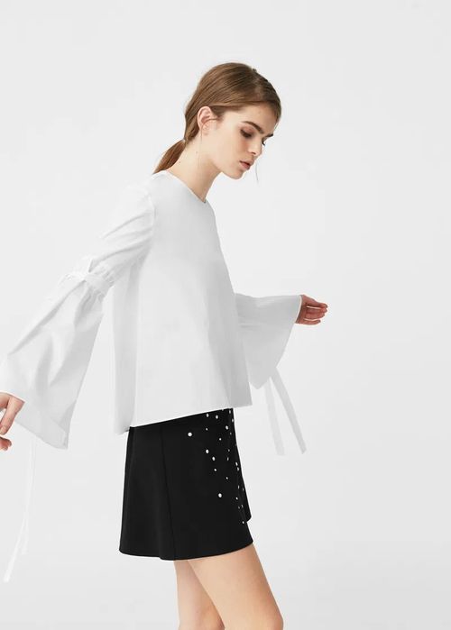 Пола Mango черна с перли, размер М