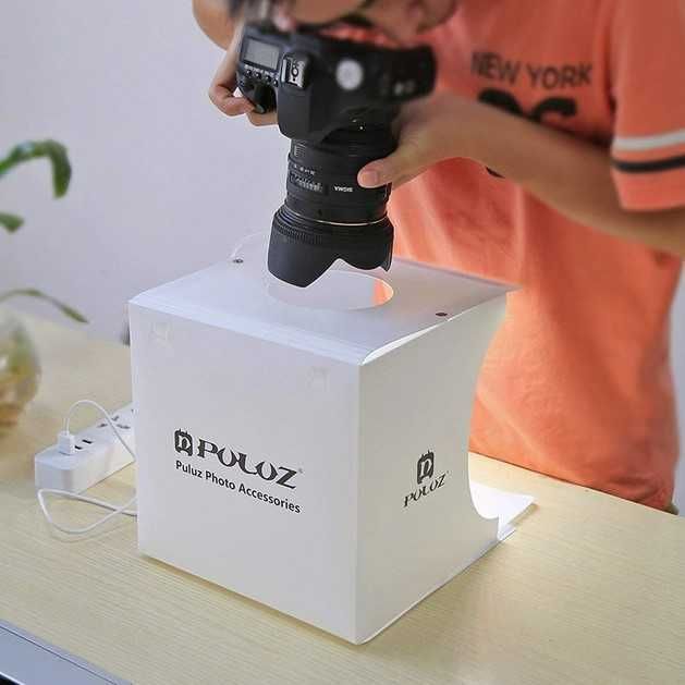 Лайткуб (фотобокс) для предметной съемки Puluz 24 x 23 x 22 см Белый