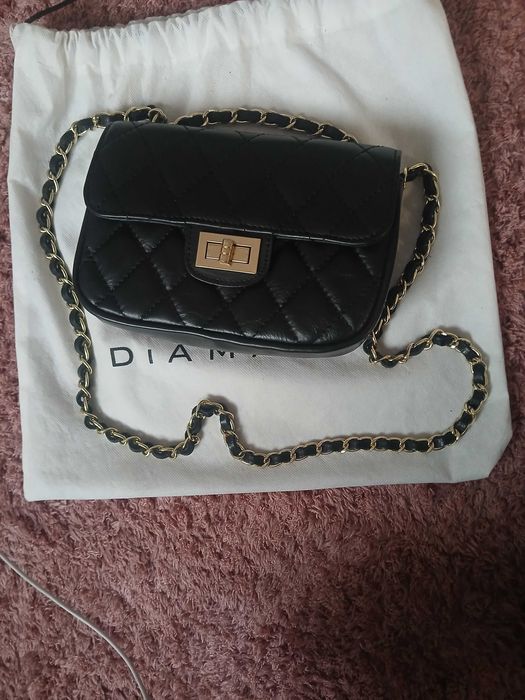 Poșetă piele naturală Diamanti