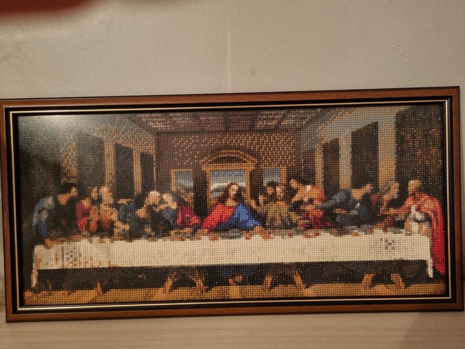 Диамантена икона Тайната вечеря в рамка