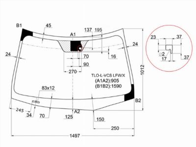 Стекло лобовое  Honda Accord