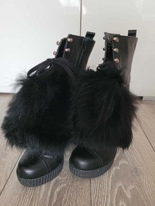 Естествена кожа дамски боти Bianki 60 лв