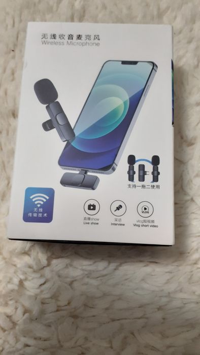 Vând microfon fara fir, wireless, pachet cu 1 microfon,2 microfoane