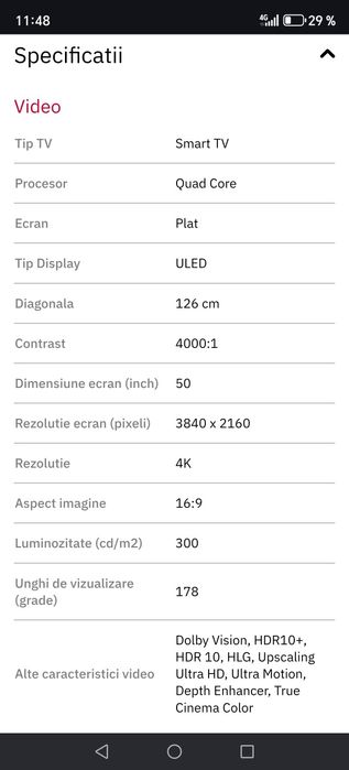 Tv Hisense Uled 126cm