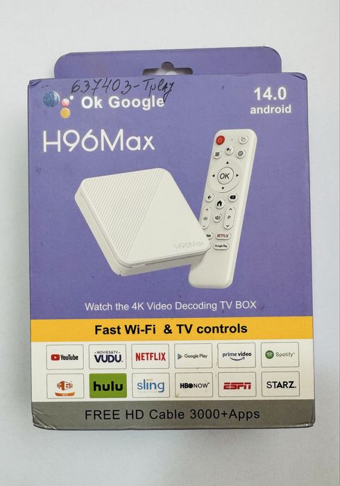 TV Box Декодер H96Max Android 14.0 обикновен ТВ става Смарт.