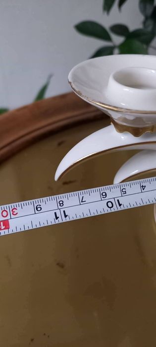 Рядък Арт Деко порцеланов свещник