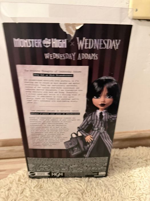 Păpușă Monster High Wednesday Nouă