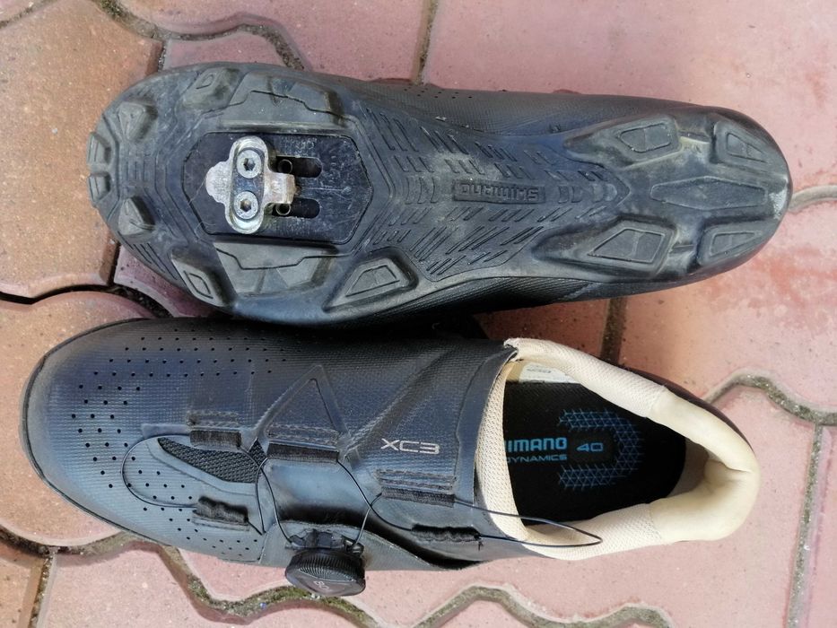 Pantofi ciclism MTB/gravel/cyclo-cross Shimano XC300 marimea 40 si Shimano XC7 marimea 39, inchidere BOA, placute SPD Shimano, in stare f. buna