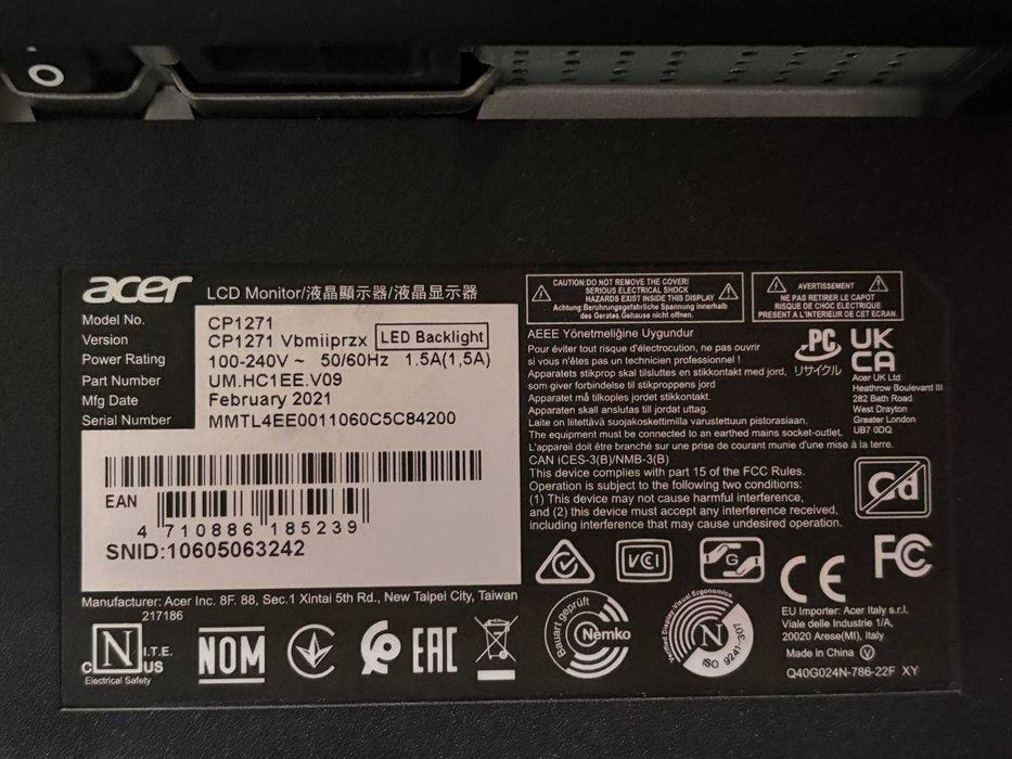 Монитор Acer на запчасти