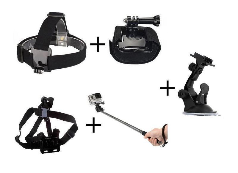 5 в 1 комплект аксесоари за екшън камери gopro и други