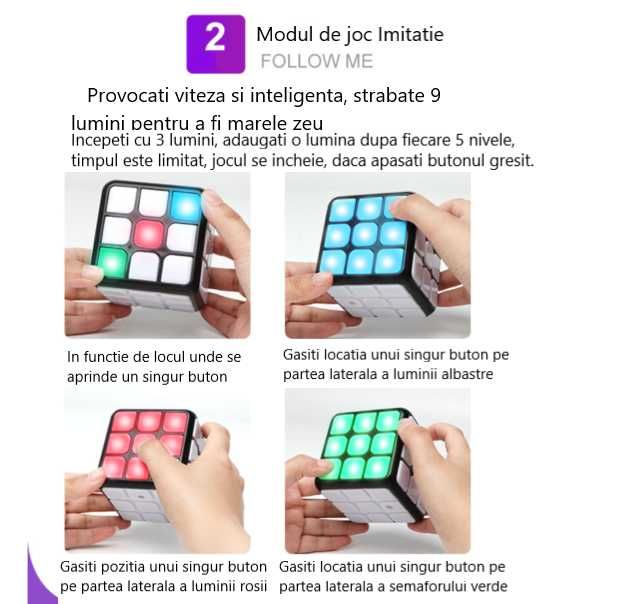 Cub Rubik multiplayer,7 moduri de joc, efecte muzicale si luminoase