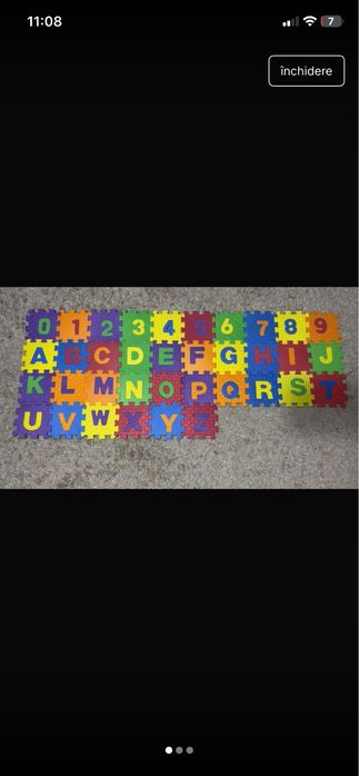 Puzzle-covor numere si alfabet