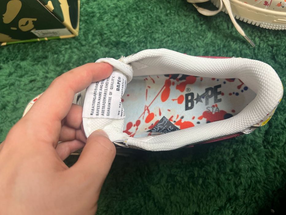 Bape Bapesta Low Paint Splatter noi marimea 43