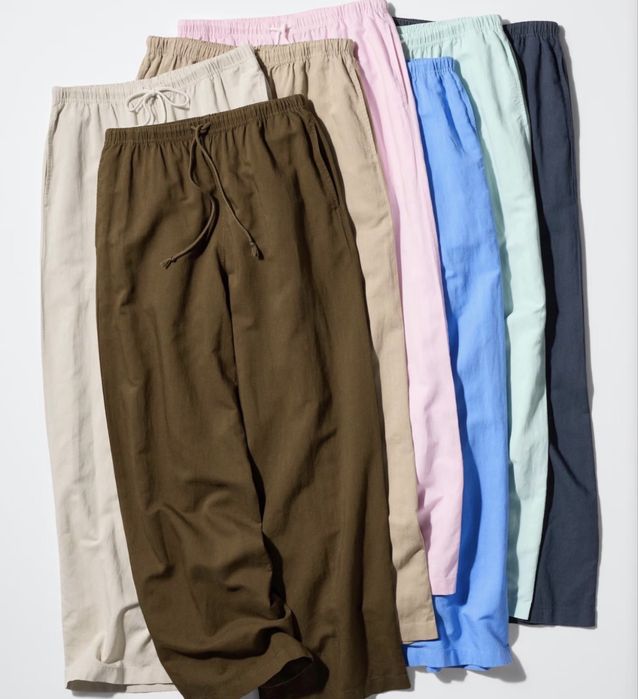 uniqlo лен брюки