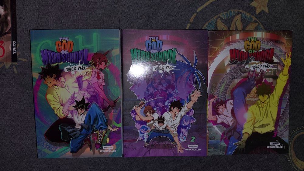 Gannibal manga vol 1-3, The god of highschool manga vol 1 -3