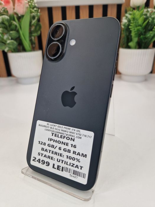 Iphone 16 128GB / 6GB RAM 100% Baterie Garantie! #56407