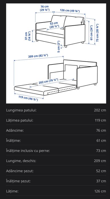 Canapea Ikea 2 locuri
