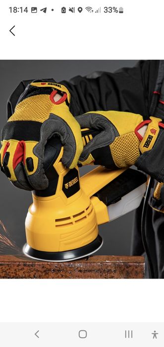 Шлифовальная машина эксцентриковая DENZEL, OS- 125, 450 Bт, 27601. Нов