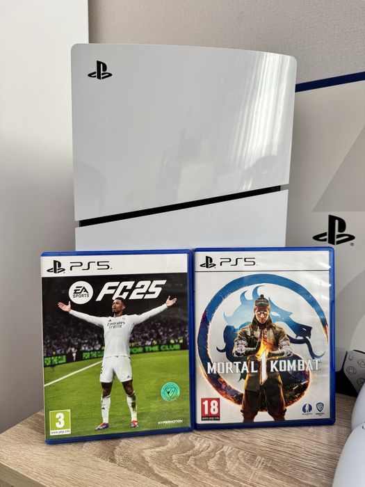 PlayStation 5 Slim + DualSense + игры