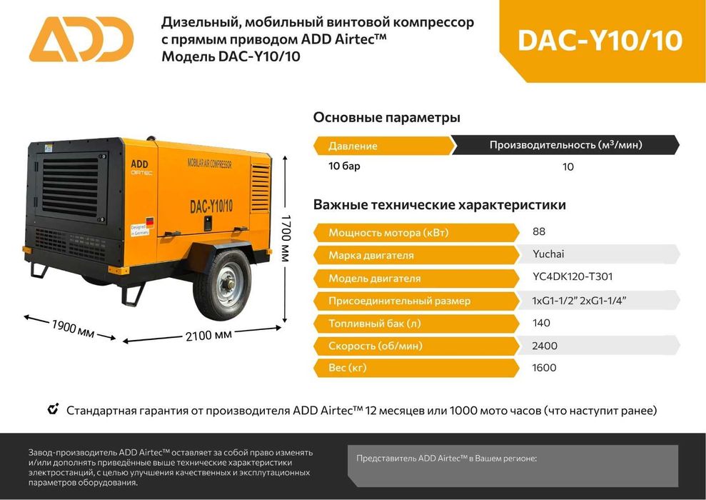 Дизельные Винтовые Компрессора 5куб 8бар