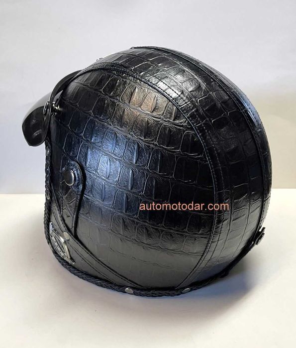 Отворена кожена каска
за мотор скутер мотопед