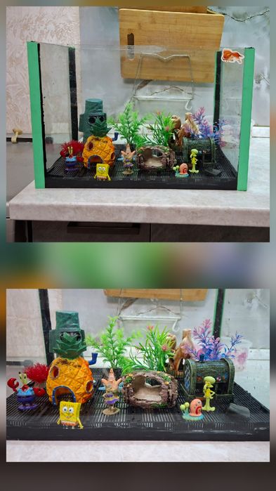 Продам аквариум с игрушками