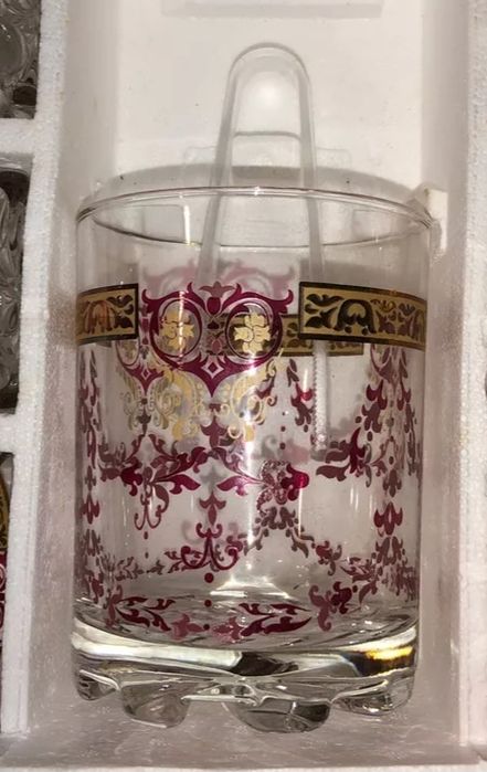 Стеклянный стаканчик для льда от Devalbor Italy.Середина века
