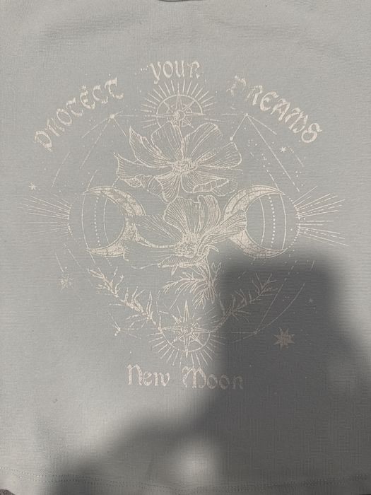 Bershka фланелка с къс ръкав и щампа